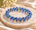 Blue Aura Quartz Bracelet – Positive Energy, Clarity & Spiritual Growth