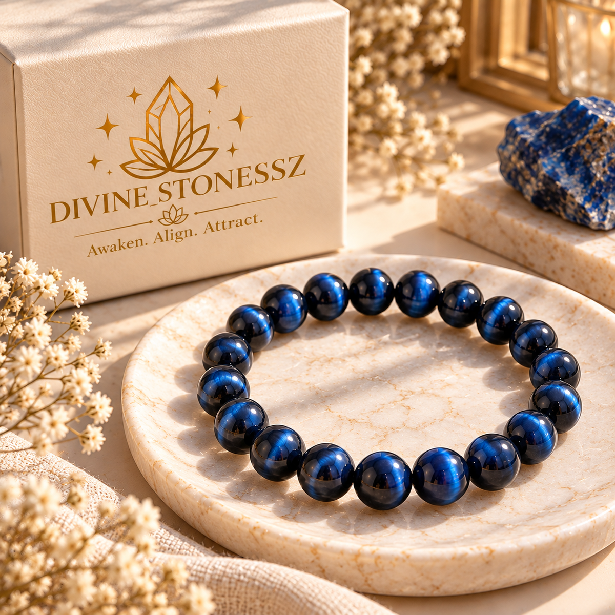 Blue Tiger Eye Bracelet – Focus, Protection & Confidence