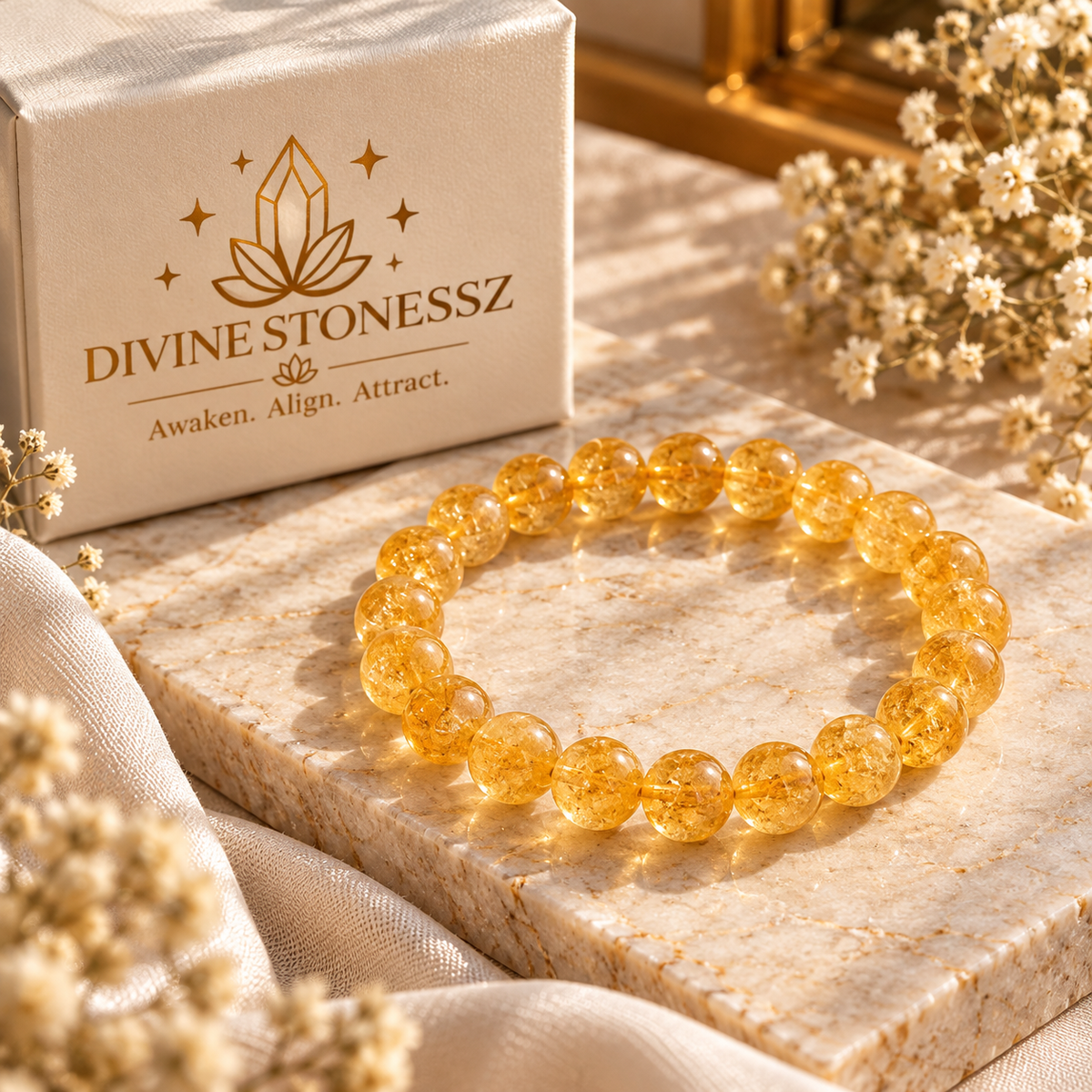 Citrine Crystal Bracelet – Abundance, Prosperity & Positive Energy