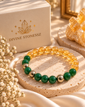 Cash Flow Booster Bracelet – Citrine, Pyrite & Green Jade