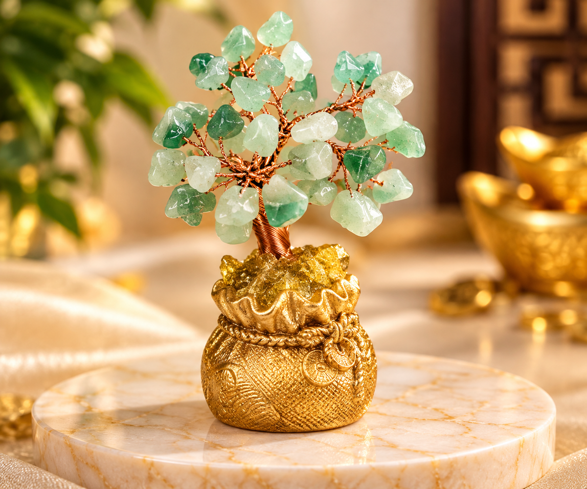 Mini Fengshui Aventurine Moneybag – Wealth, Abundance & Prosperity Décor