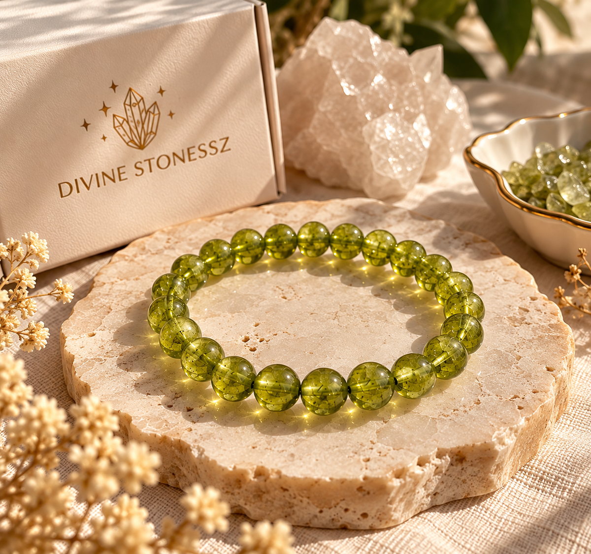 Road Opener Bracelet (Peridot) | Vedic Mantra Energised